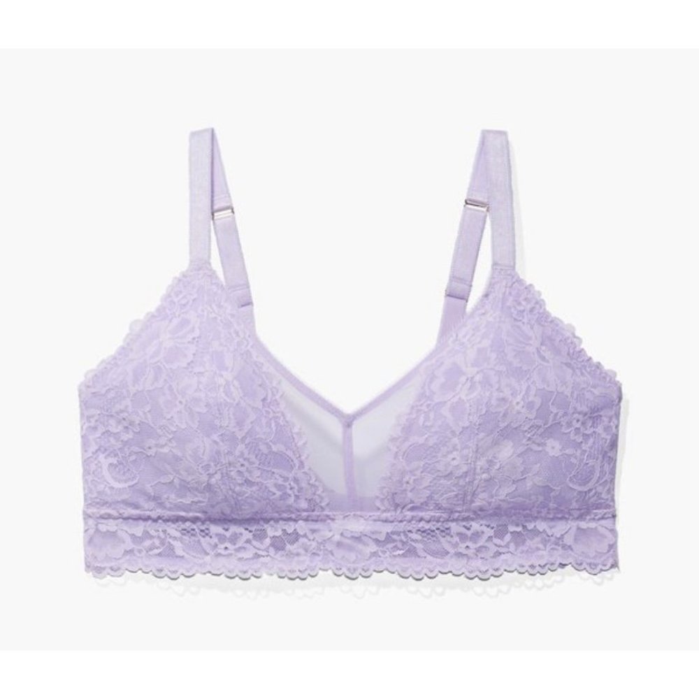 Savage X Fenty Floral Lace & Mesh Bralette 1X